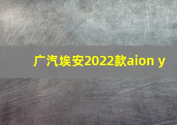 广汽埃安2022款aion y